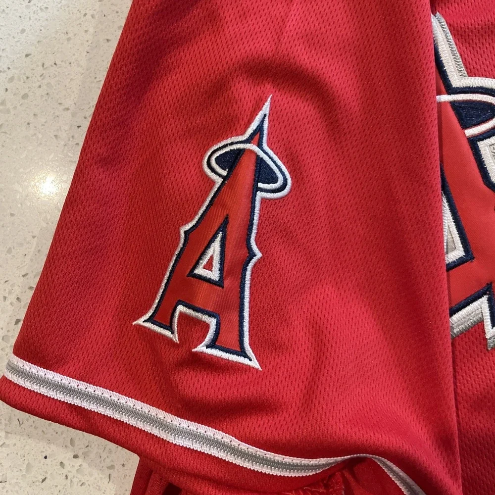 NWT Mike‎ Trout Nike Authentic Alternate Red Jersey Size 56 Los Angeles Angels
